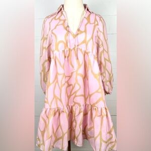 NWT Wishlist Adalyn dress pink with gold